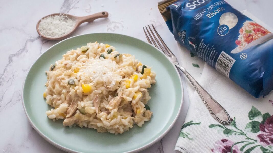 Delicioso Risotto De Verduras Con Pollo Receta F Cil