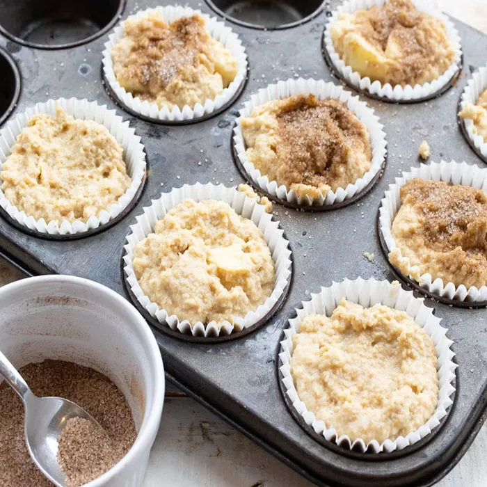 Muffins de Manzana y Canela Bajos en Carbohidratos