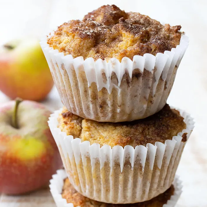 Muffins de Manzana y Canela Bajos en Carbohidratos