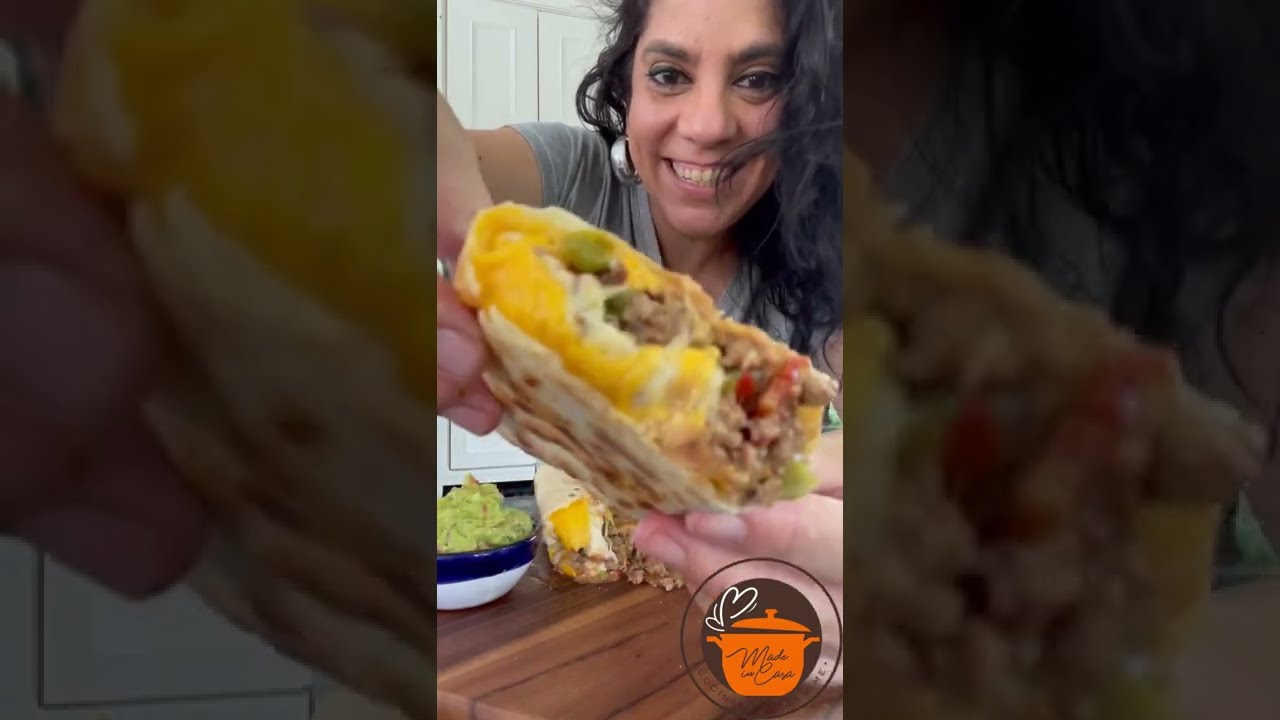 Deliciosos Burritos de Carne con Salsa Cheddar La Mejor Receta!